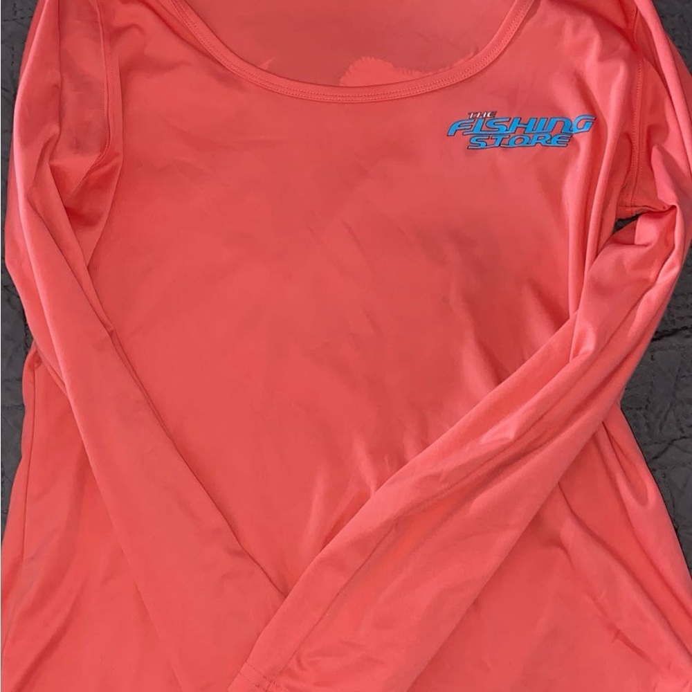 Orange Long Sleeve Crew Neck Blouse